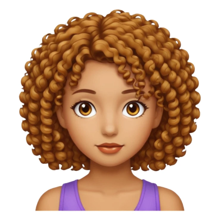 hot short curly hair girl sticker