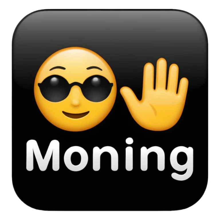 inscription "good morning" sticker