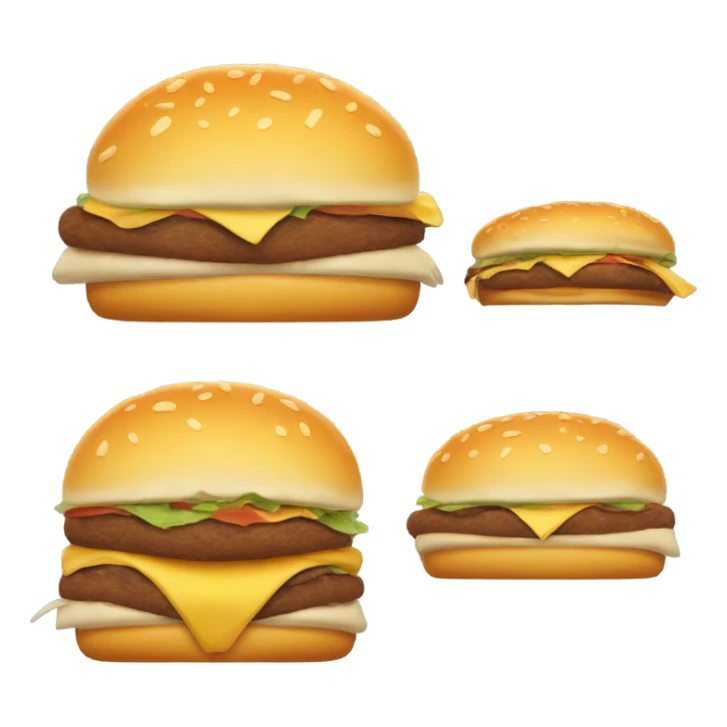 Generate a sleepy cheeseburger emoji with droopy eyes, a tiny yawn, and a slightly messy look. sticker