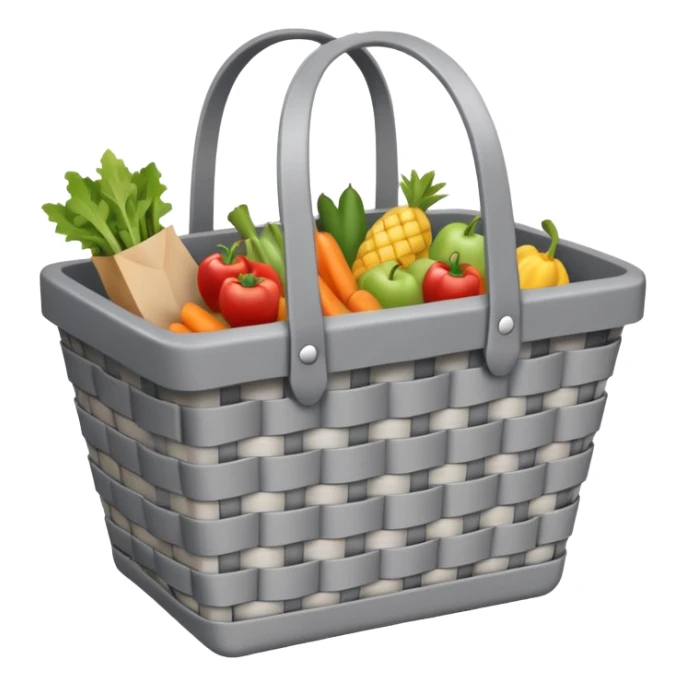 a modern shopping basket in a hardware store that looks like a bag sticker