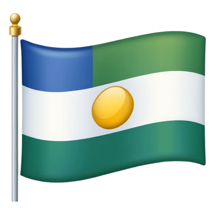 generame una bandera:
🟦 Azul, ⚪ Blanco, 🟩 Verde y ⭐ Dorado	 sticker