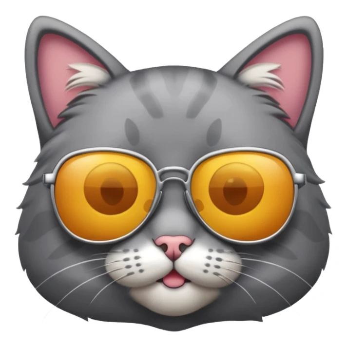 Cat wearing sunglasses sticker