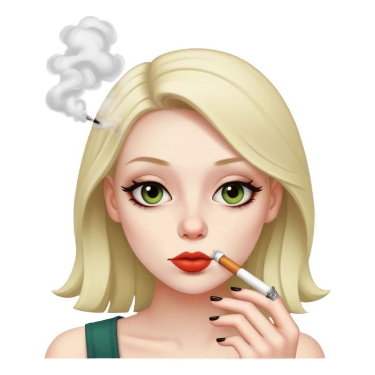 Alt girl smoking blunt sticker