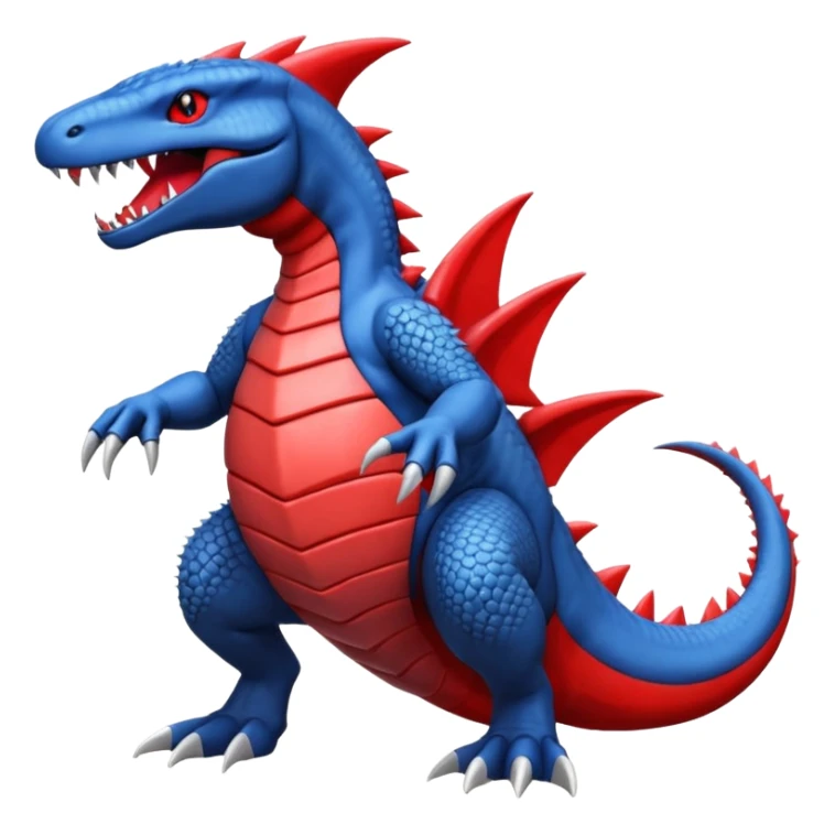 Salandit-Salamence-Garchomp-Fakémon-hybrid-creature (full body)  sticker