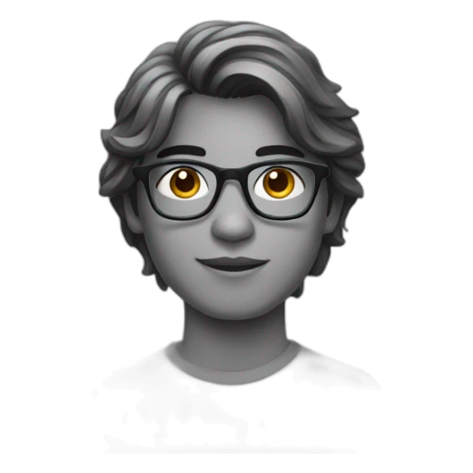 Bangla boy with glasses and medium hair sticker