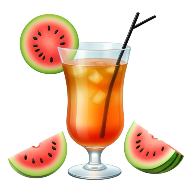 melón carajillo cocktail with coffee, liquor, and fresh melon sticker