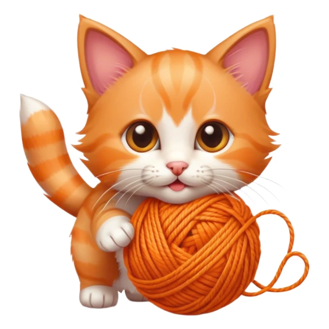 A playful kitten who loves chasing yarn.	 sticker