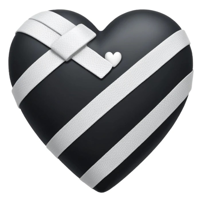 Black Heart with bandage sticker