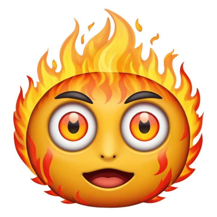 Calabera con fuego en los ojos sticker