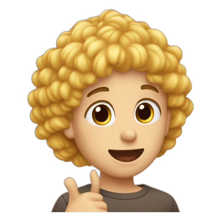 Garçons blon qui fait un cœurs avec ses mains sticker