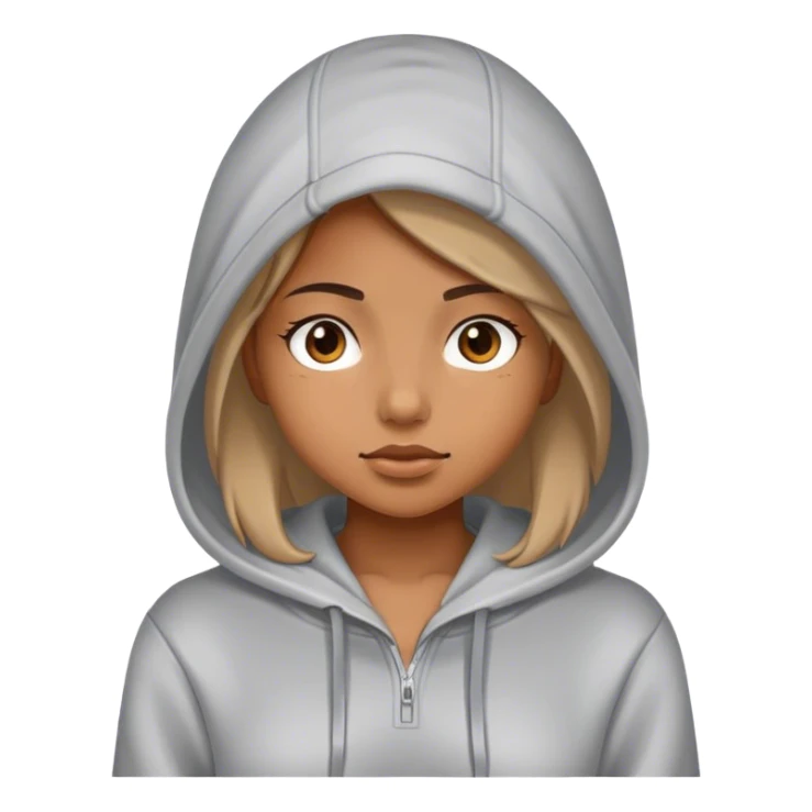 Girl wearing hoodie sticker