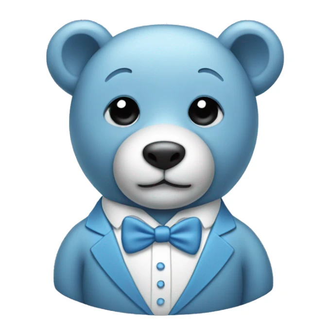 Light blue teddy bear wearing a tuxedo  sticker