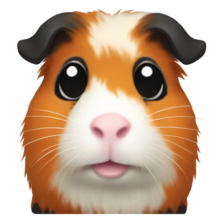 guinea pig black orange color sticker