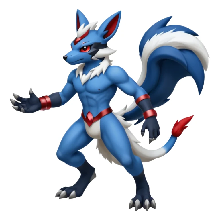 Mega lucario and Absol fusion full body sticker
