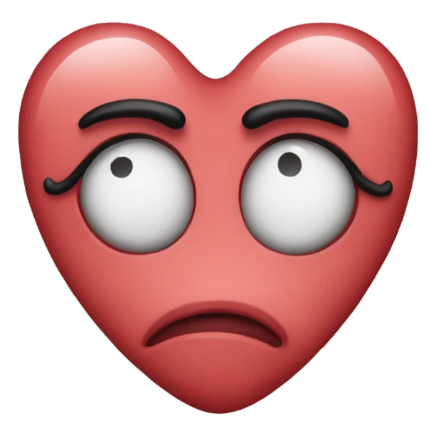 kiss emoji but the heart is heartbroken sticker