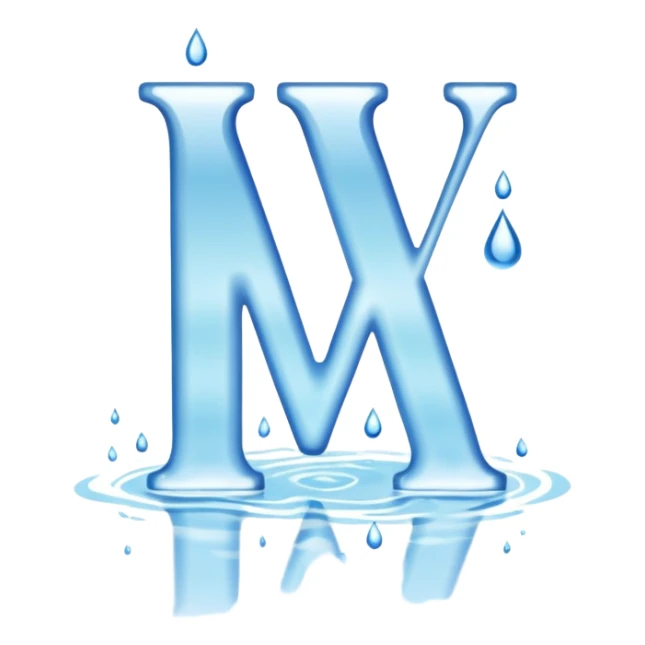 the letter V made out of water sticker