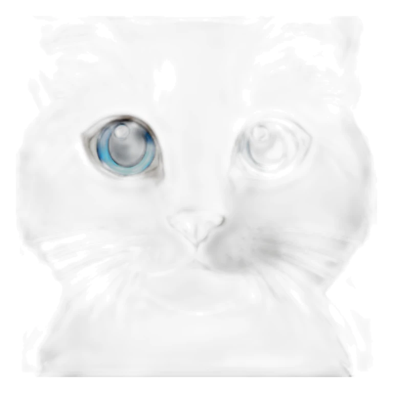 flamepoint siamese old white cat with bright blue eyes sticker