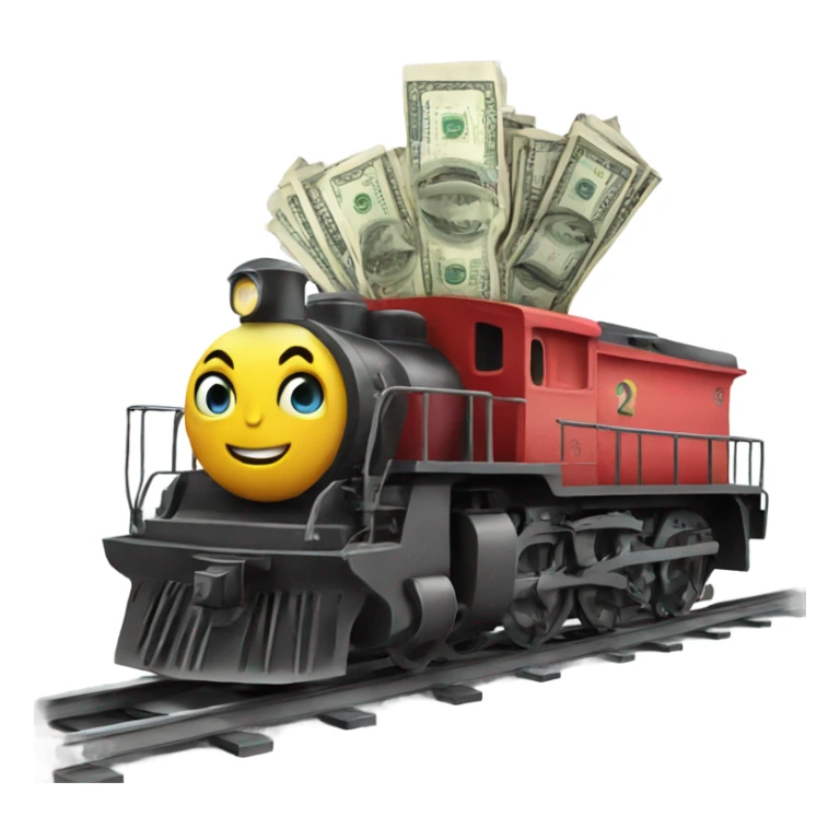 Locomotive with money  sticker