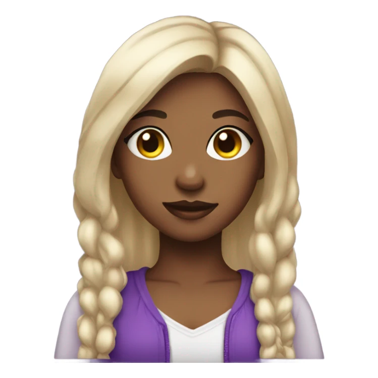 beautiful girl with purple patches sticker