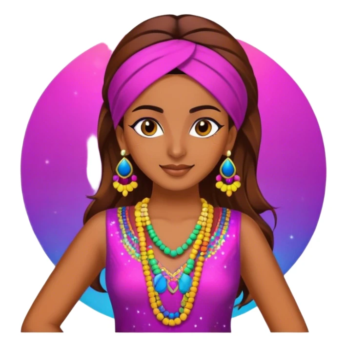 Punjabi girl in disco sticker