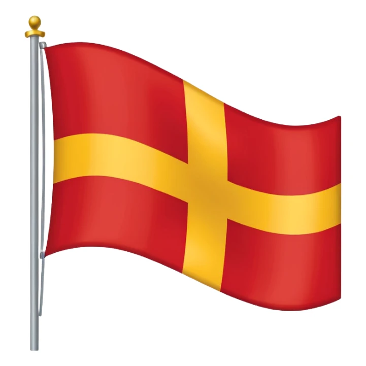 Skåne flag ( looks like Swedish flag but red background and yellow cross) sticker