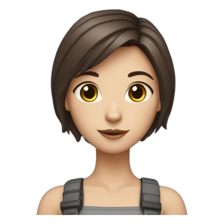 Cat girl (Caucasian with dark brown hair) sticker