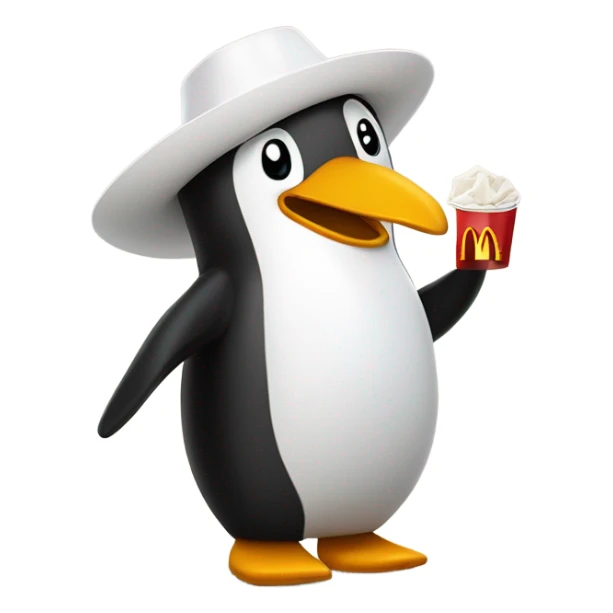 Pinguino slas heard y McDonald  sticker