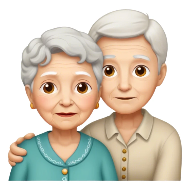 grandson with grandmother sticker