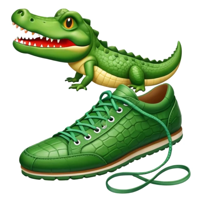 Haz un cocodrilo con zapatillas de deporte sticker