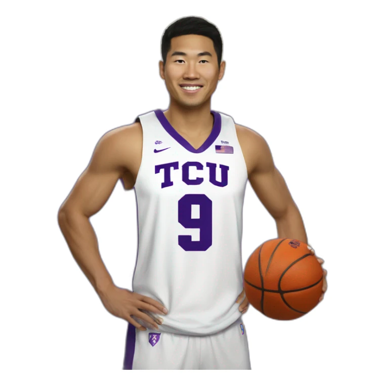 Tcu Asian Basketball player no.9 sticker