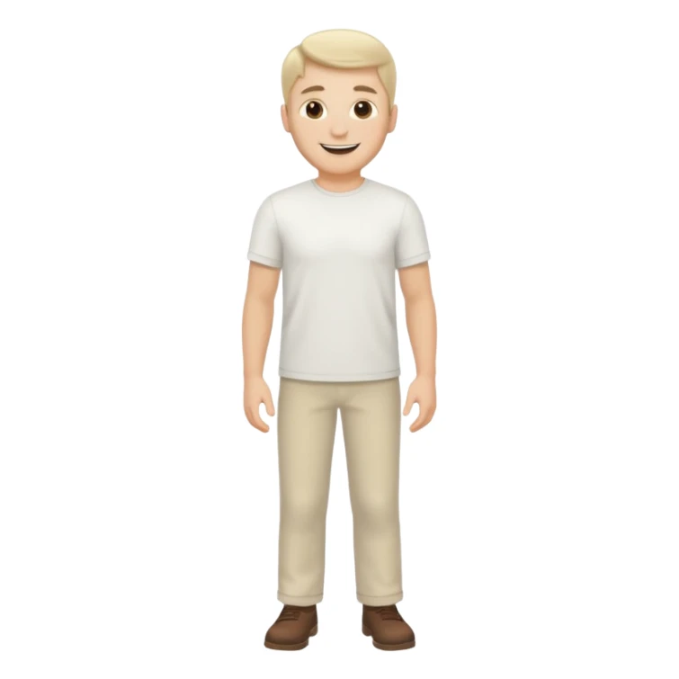 A white man whole body whole white  sticker