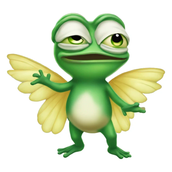 pepe the frog in fairy wings  sticker