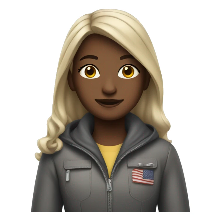 A girl takes a plane to New York  sticker