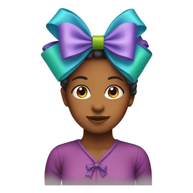 A girl with a bow on her head sticker