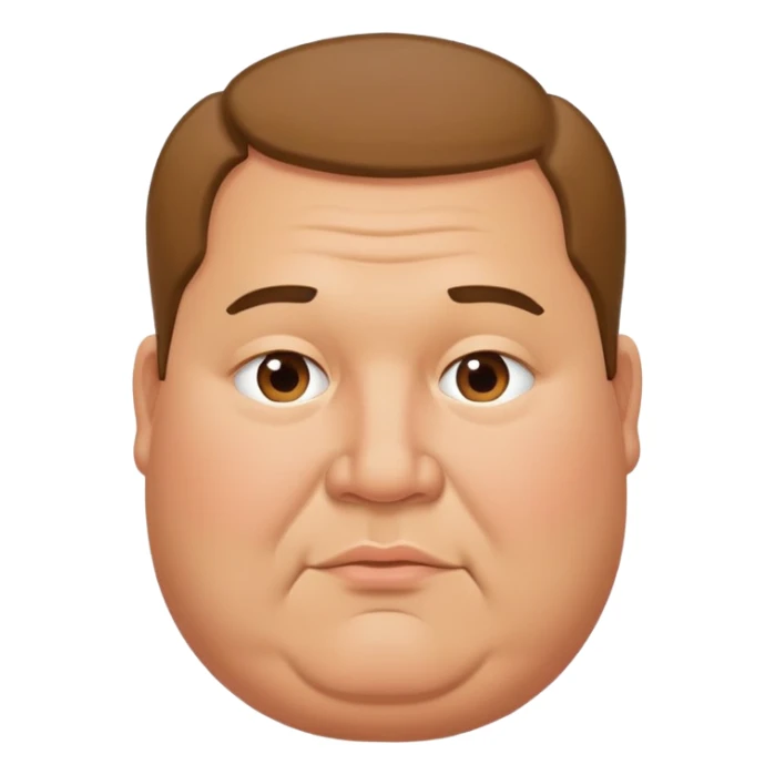 tanned short fat guy with double chin sticker