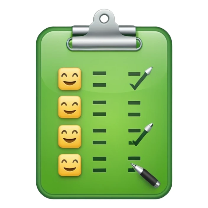 emoji of a checklist sticker