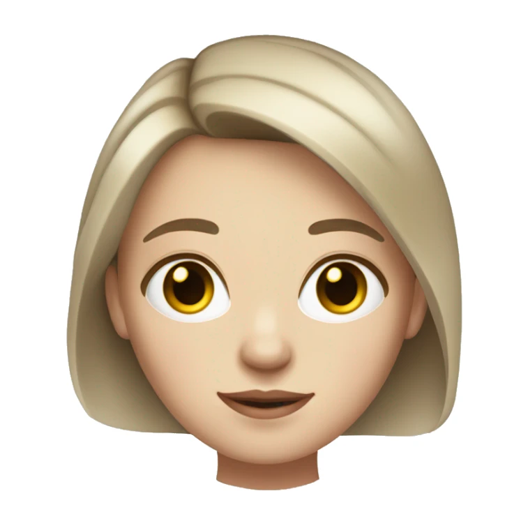 A brunette with amber eyes and blond highlights. Pale skin with freckles  sticker