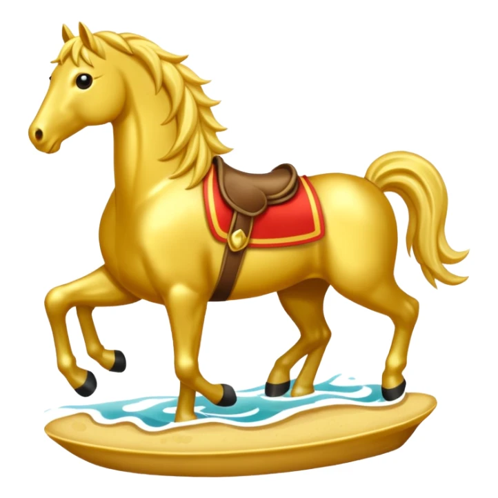 Golden horse shore sticker