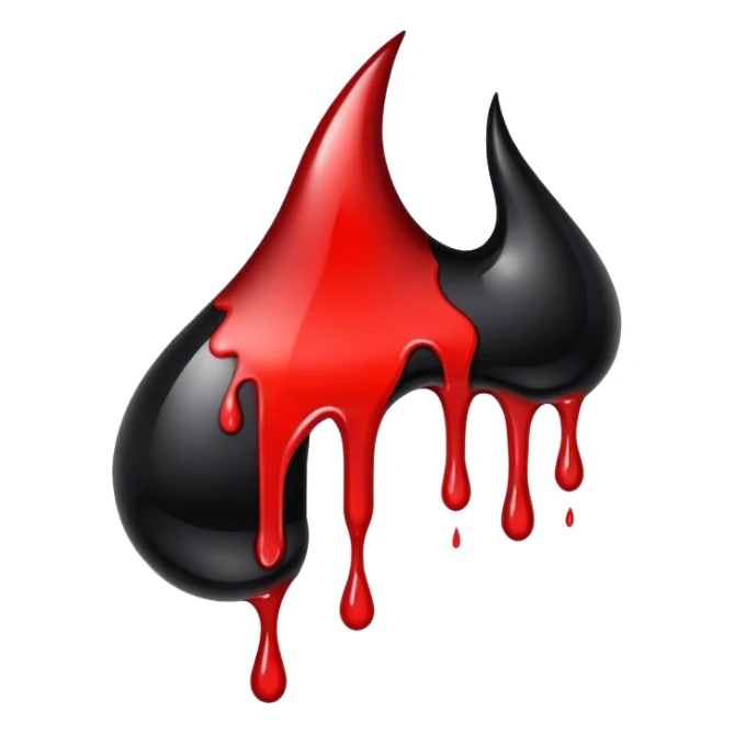 Black glass with blood dripping from it  sticker