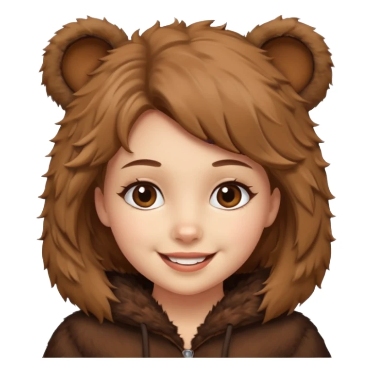 girl wearing bear costume sticker
