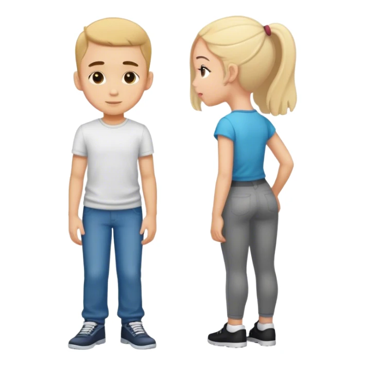 Boy holding his girl hip back side pose sticker