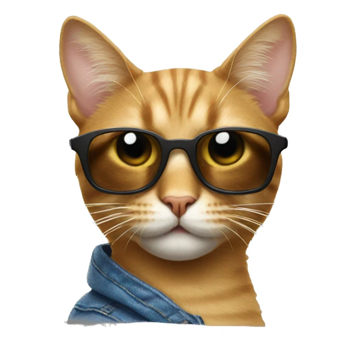 Cat with sunglasses sticker