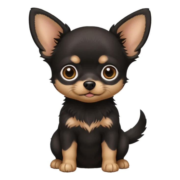 black chihuahua baby dog sticker