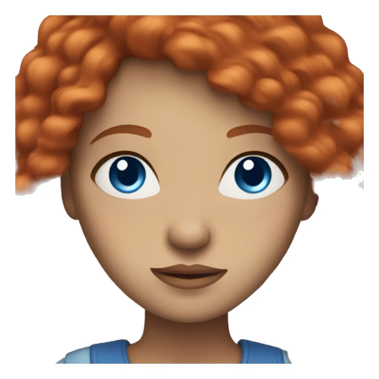 Woman with red hair and blue eyes sticker