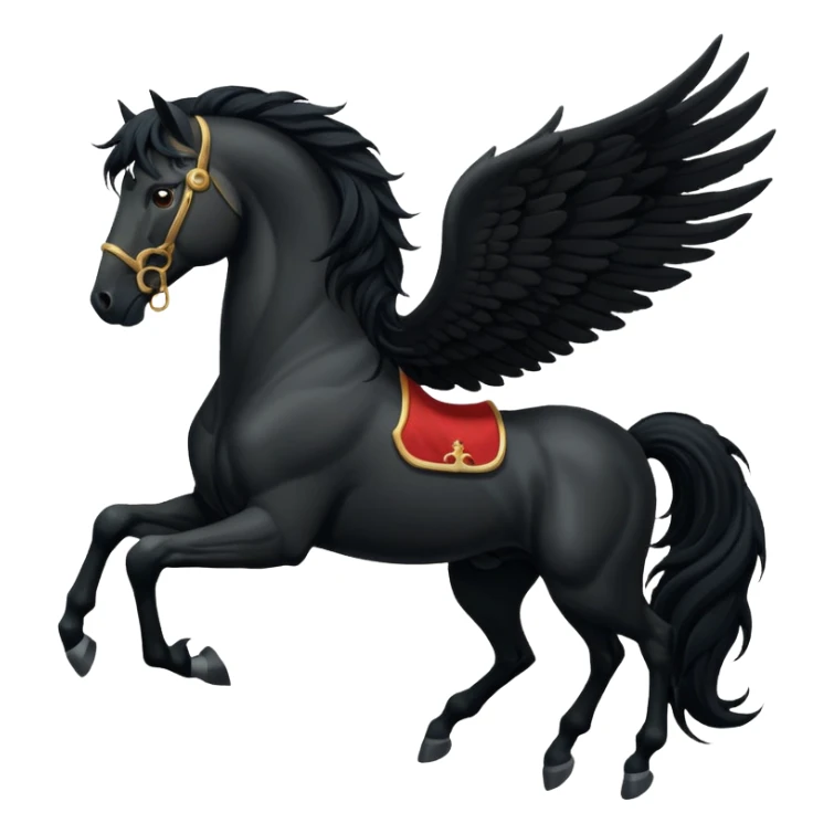 black flying horse Let him look up sticker