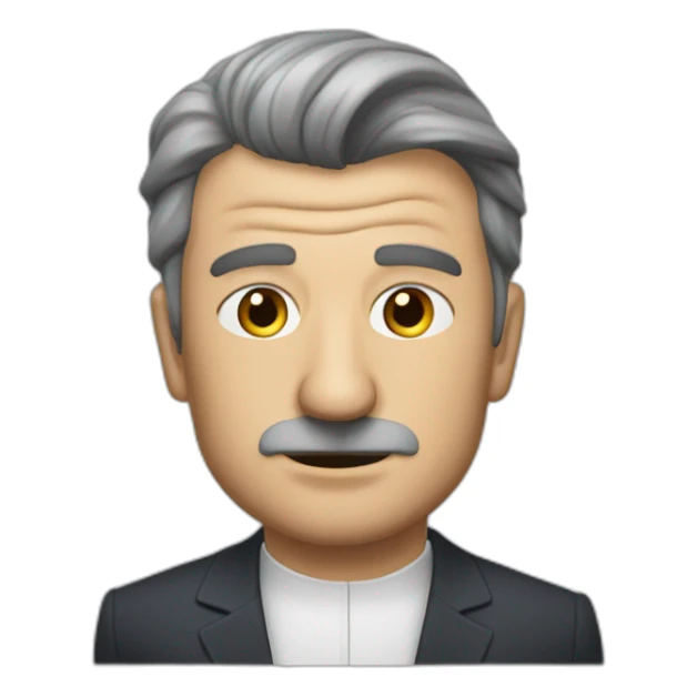 Jean Lassalle with his big nose and eyes closed sticker