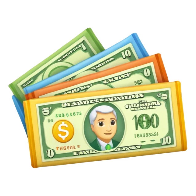 Plastic money  image in professional look sticker