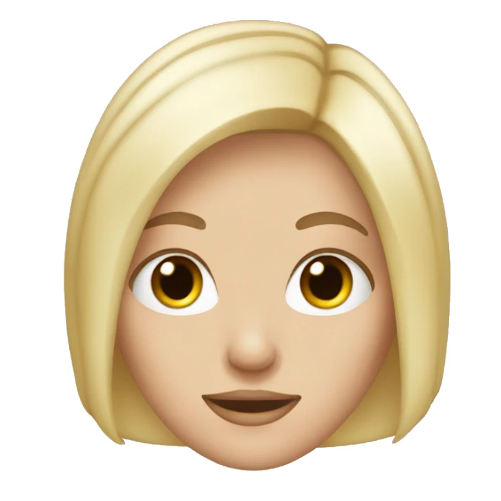 white girlwih blonde hair sticker