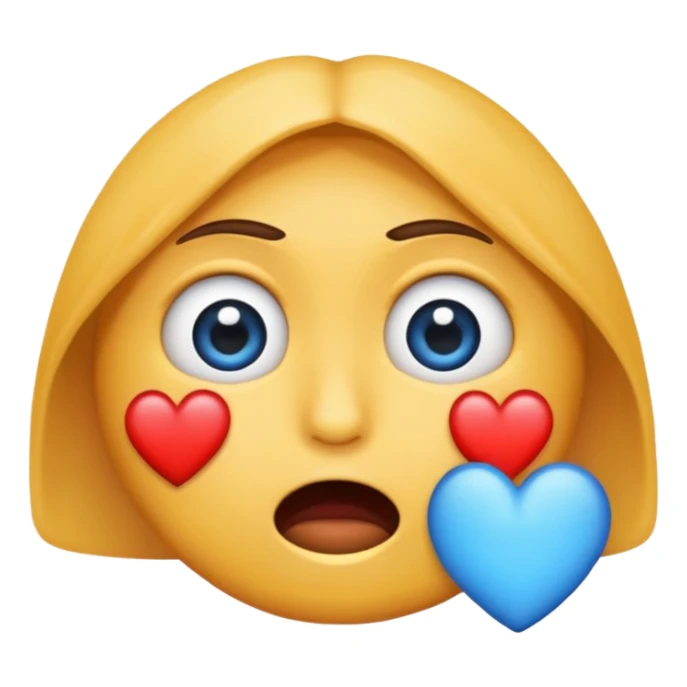 Generame un emoji que tenga los ojos de corazón roto y llore sticker