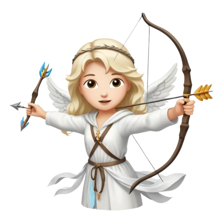 Romance - feeling of excitement associated with love - angel with arrow sticker